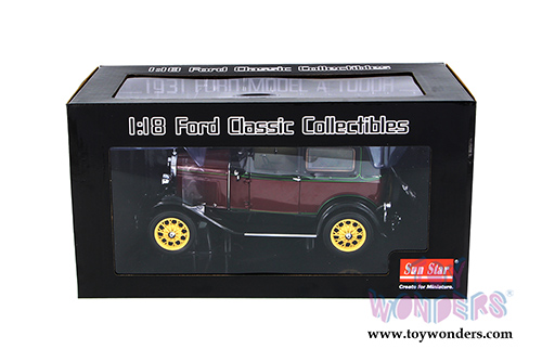Sun Star - Ford Model A Tudor (1931, 1/18 scale diecast model car, Red) 6102R
