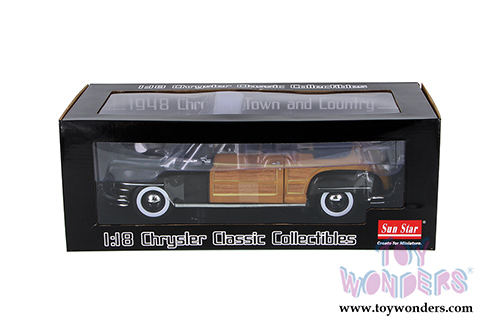 Sun Star Classic - Chrysler Town & Country Convertible (1948, 1/18 scale diecast model car, Gunmetal Gray) 6141