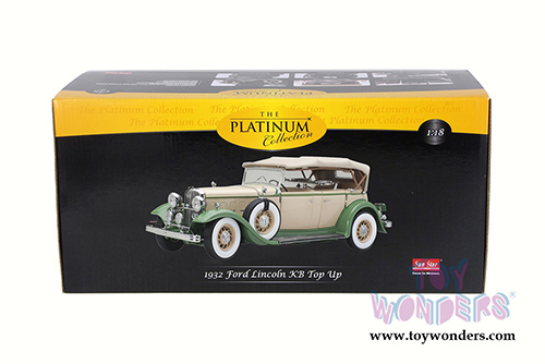 Sun Star Platinum - Ford Lincoln KB Top Up (1932, 1/18 scale diecast model car, Tan/Light Green) 6164
