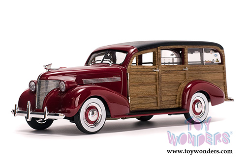 Sun Star USA - Chevrolet&reg; Woody Surf Wagon (1939, 1/18 scale diecast model car, Permanent Red) 6176