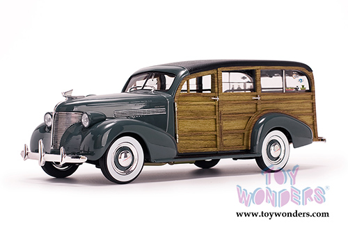 Sun Star USA - Chevrolet&reg; Woody Surf Wagon (1939, 1/18 scale diecast model car, Grandville Gray) 6177