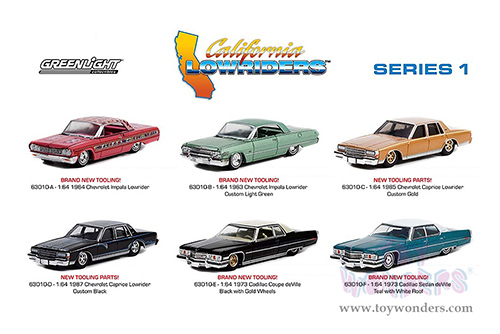 Greenlight - California Lowriders Series 1 (1/64 scale diecast model car, Asstd.) 63010/48