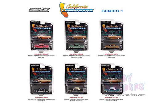 Greenlight - California Lowriders Series 1 (1/64 scale diecast model car, Asstd.) 63010/48