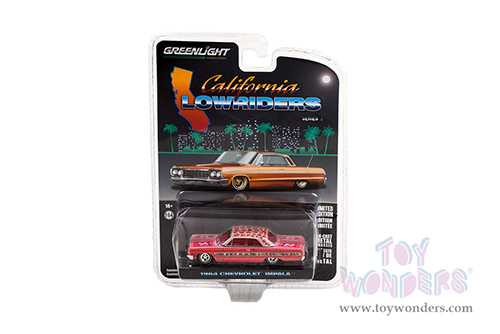 Greenlight - California Lowriders Series 1 | Chevrolet&reg; Impala&trade; Lowrider (1964, 1/64 scale diecast model car, Gypsy Rose) 63010A/48