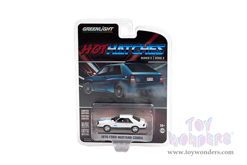 Greenlight - Hot Hatches Series 2 | Ford Mustang Cobra (1979, 1/64 scale diecast model car, White) 63020C/48