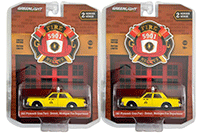 Greenlight - Fire & Rescue Series 2 | Plymouth Gran Fury "Detroit Fire Department Battalion Chief #1" (Michigan) (1982, 1/64 scale diecast model car, Yellow) 67020C/48