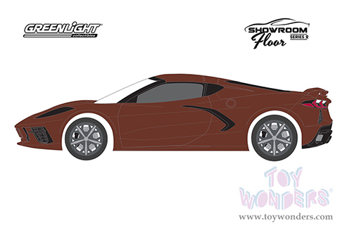 Greenlight - Showroom Floor Series 2 | Chevrolet&reg; Corvette C8 Stingray Coupe (2022, 1/64 scale diecast model car, Caffeine Brown Metallic) 68020B/48