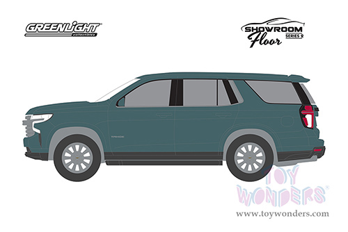 Greenlight - Showroom Floor Series 2 | Chevrolet&reg; Tahoe Premier (2022, 1/64 scale diecast model car, Evergreen Gray Metallic) 68020D/48