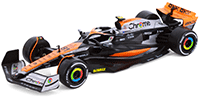 Showcasts® Collectibles - McLaren MCL60 F1 #81 Oscar Piastri & #4 Lando Norris "British GP" (2023) (1/24 scale diecast model car, Asstd.) 68211D MAP: $19.99; 