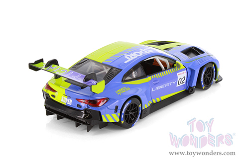 Showcasts® Collectibles - BMW M4 GT3 Liberty Racing Car #02 (1/24 scale diecast model car, Green/Blue) 68282GD MAP: $19.99