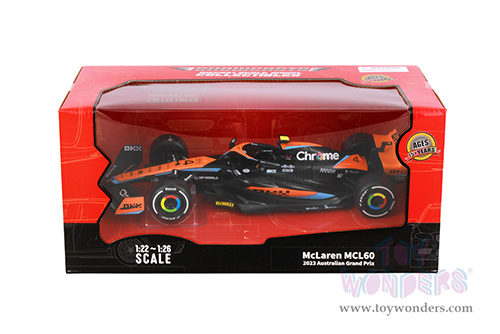 Showcasts® Collectibles - McLaren MCL60 F1 #4 Lando Norris "British GP" (2023) (1/24 scale diecast model car, Black/Orange) 68287WK/4 MAP: $22.99
