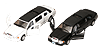 Show product details for Kinsmart - Lincoln Limousine (1999, 1:38, Black/White) 7001DH