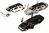 Show product details for Kinsmart - Lincoln Limousine (1999, 1:38, Black/White) 7001DH