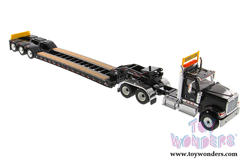 Diecast Masters - International&reg; HX520 SFFA Tandem Tractor with XL 120 Low-Profile HDG Trailer (1/50 scale diecast model car, Black) 71017