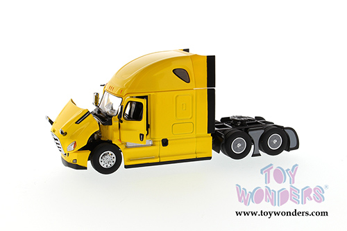 Diecast Masters - Freightliner New Cascadia SBFA Sleeper Cab Truck Tractor (1/50 scale diecast model car, Yellow) 71031