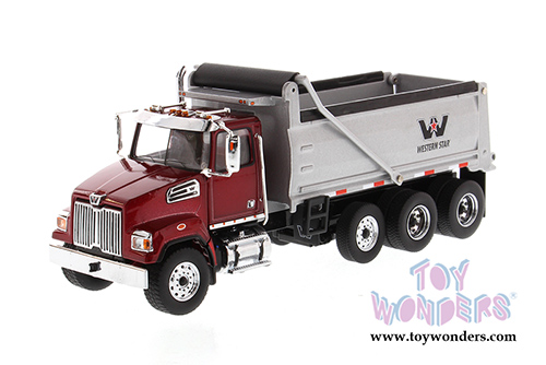 Diecast Masters - Western Star 4700 SFFA Dump Truck (1/50 scale diecast model car, Red/Silver) 71032