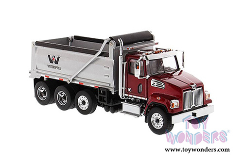 Diecast Masters - Western Star 4700 SFFA Dump Truck (1/50 scale diecast model car, Red/Silver) 71032
