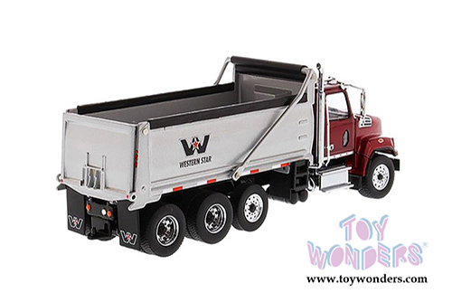 Diecast Masters - Western Star 4700 SFFA Dump Truck (1/50 scale diecast model car, Red/Silver) 71032