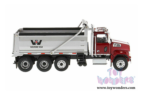 Diecast Masters - Western Star 4700 SFFA Dump Truck (1/50 scale diecast model car, Red/Silver) 71032
