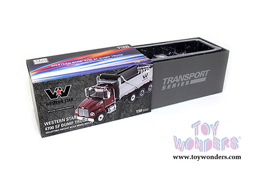 Diecast Masters - Western Star 4700 SFFA Dump Truck (1/50 scale diecast model car, Red/Silver) 71032