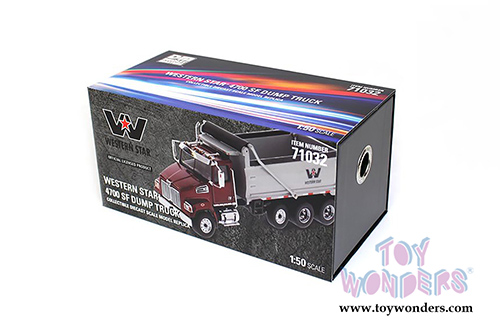 Diecast Masters - Western Star 4700 SFFA Dump Truck (1/50 scale diecast model car, Red/Silver) 71032