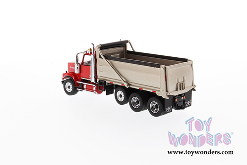Diecast Masters - Western Star 4900 SFFA Dump Truck (1/50 scale diecast model car, Red/Matte Silver) 71067