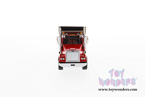 Diecast Masters - Western Star 4900 SFFA Dump Truck (1/50 scale diecast model car, Red/Matte Silver) 71067