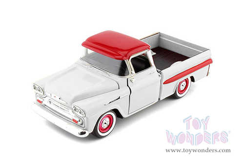 Showcasts® Collectibles - Chevrolet® Apache Fleetside Pickup Truck (1958, 1/24 scale diecast model car, White/Red) 71311AC/CM MAP: $22.99