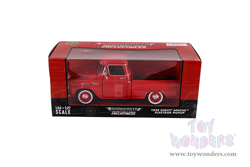 Showcasts® Collectibles - Chevy® Apache™ Fleetside Pickup Truck (1958, 1/24 scale diecast model car, Red) 71311R MAP: $22.99