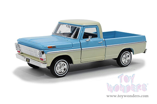Showcasts® Collectibles - Ford F-100 Pickup (1969, 1/24 scale diecast model car, Light Blue/Cream) 71315BU MAP: $22.99