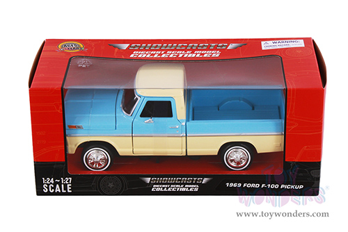 Showcasts® Collectibles - Ford F-100 Pickup (1969, 1/24 scale diecast model car, Light Blue/Cream) 71315BU MAP: $22.99