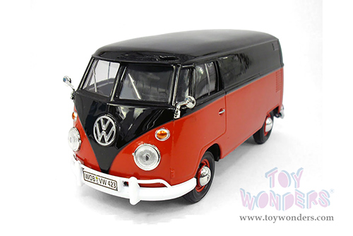Showcasts® Collectibles - Volkswagen Type 2 (T1) Delivery Van (1/24 scale diecast model car, Red/Black) 71342R MAP: $22.99
