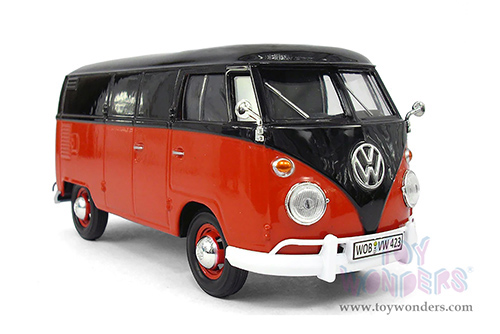 Showcasts® Collectibles - Volkswagen Type 2 (T1) Delivery Van (1/24 scale diecast model car, Red/Black) 71342R MAP: $22.99