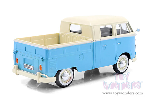 Showcasts® Collectibles - Volkswagen Type 2 (T1) Double Cab Pickup (1/24 scale diecast model car, Blue/Cream) 71343BU MAP: $22.99
