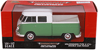 Showcasts® Collectibles - Volkswagen Type 2 (T1) Double Cab Pickup (1/24 scale diecast model car, Green/White) 71343GN MAP: $22.99; 