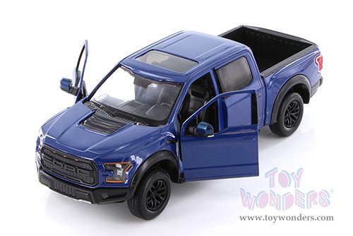 Showcasts® Collectibles - Ford F-150 Raptor Pickup (2017, 1/27 scale die cast model car, Blue) 71344BUD MAP: $19.99
