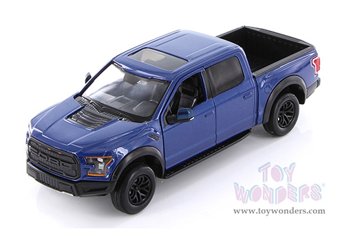 Showcasts® Collectibles - Ford F-150 Raptor Pickup (2017, 1/27 scale die cast model car, Blue) 71344BUD MAP: $19.99