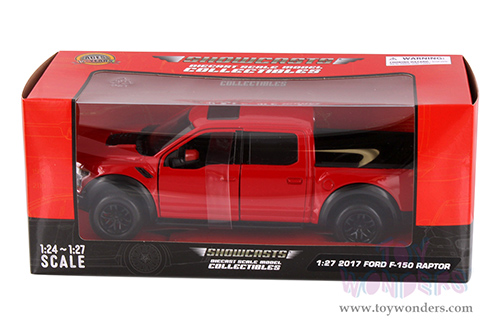 Showcasts® Collectibles - Ford F-150 Raptor Pickup (2017, 1/27 scale die cast model car, Red) 71344R MAP: $22.99