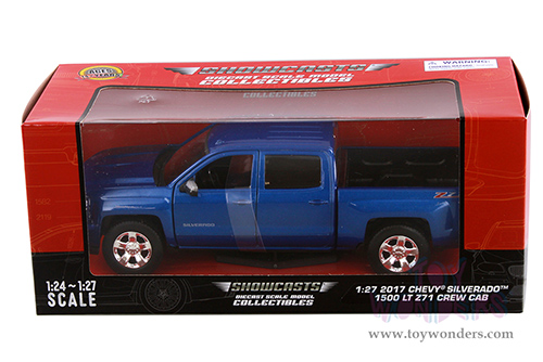 Showcasts® Collectibles - Chevy® Silverado™ 1500 LT Z71 Crew Cab Truck (2017, 1/27 scale diecast model car, Blue) 71348BU MAP: $22.99