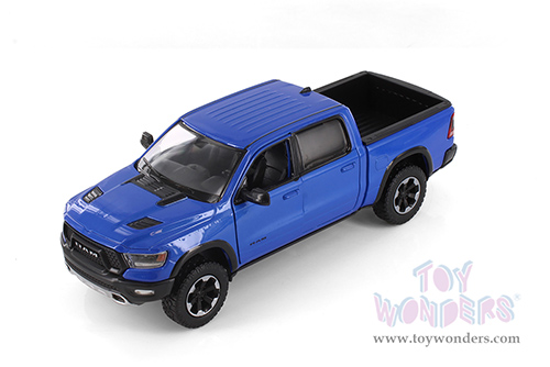 Showcasts® Collectibles - Ram 1500 Crew Cab Rebel Pickup Truck (2019, 1/27 scale diecast model car, Blue) 71358BU MAP: $22.99