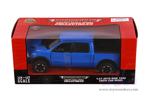 Showcasts® Collectibles - Ram 1500 Crew Cab Rebel Pickup Truck (2019, 1/27 scale diecast model car, Blue) 71358BU MAP: $22.99