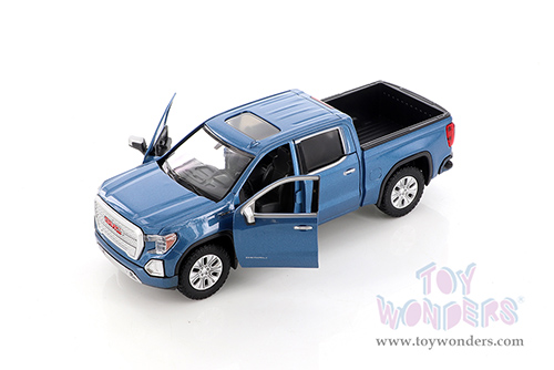 Showcasts® Collectibles - GMC® Sierra 1500 Denali Crew Cab Pickup Truck (2019, 1/27 scale diecast model car, Blue) 71362BU MAP: $22.99