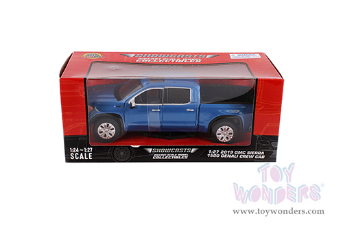 Showcasts® Collectibles - GMC® Sierra 1500 Denali Crew Cab Pickup Truck (2019, 1/27 scale diecast model car, Blue) 71362BU MAP: $22.99