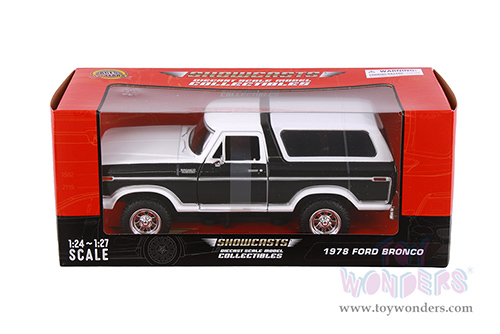 Showcasts® Collectibles - Ford Bronco (1978, 1/24 scale diecast model car, Black/White) 71373WBK MAP: $22.99