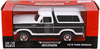 Showcasts® Collectibles - Ford Bronco (1978, 1/24 scale diecast model car, Black/White) 71373WBK MAP: $22.99; 