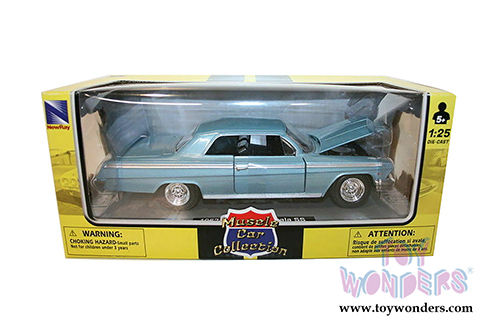 New Ray - Muscle Car Collection Chevrolet&reg; Impala SS Hardtop (1962, 1/25 scale diecast model car, Blue) 71843B