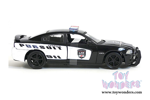 New Ray - Muscle Car Collection Dodge Charger Pursuit Police Hardtop (1/24 scale diecast model car, Black/White) 71903