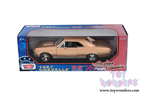 Motormax Timeless Classics -  Chevy Chevelle SS396 Hardtop (1967, 1/18 scale diecast model car, Brown) 73104TC/BN