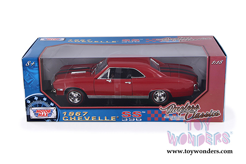 Motormax Timeless Classics -  Chevy Chevelle&reg; SS 396 Hard Top (1967, 1/18 scale diecast model car, Red) 73104TC/R
