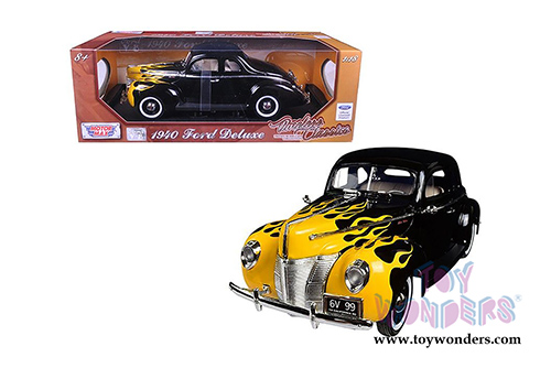 Motormax Timeless Classics - Ford Deluxe Hardtop (1940, 1/18 scale diecast model car, Black) 73108TC/BKF